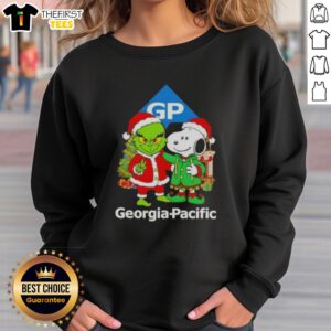 Top Georgia Pacific X Grinch and Snoopy Merry Christmas sweatshirt featuring festive designs for holiday cheer.