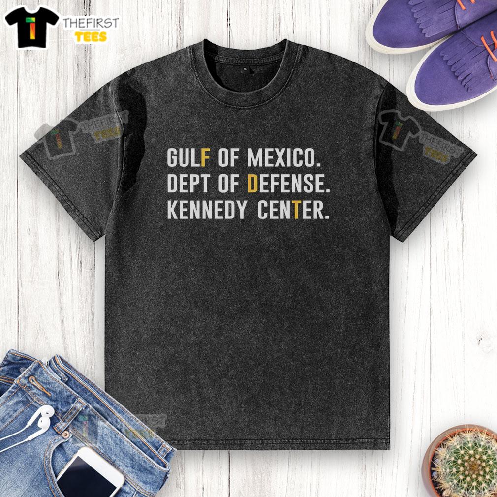 Top Gulf of Mexico Department of Defense Kennedy Center washed t-shirt featuring a stylish, faded design.