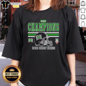 Top Hawaii Rainbow Warriors 2025 Hawaii Bowl Champions Ladies Tee featuring vibrant team colors and logo.