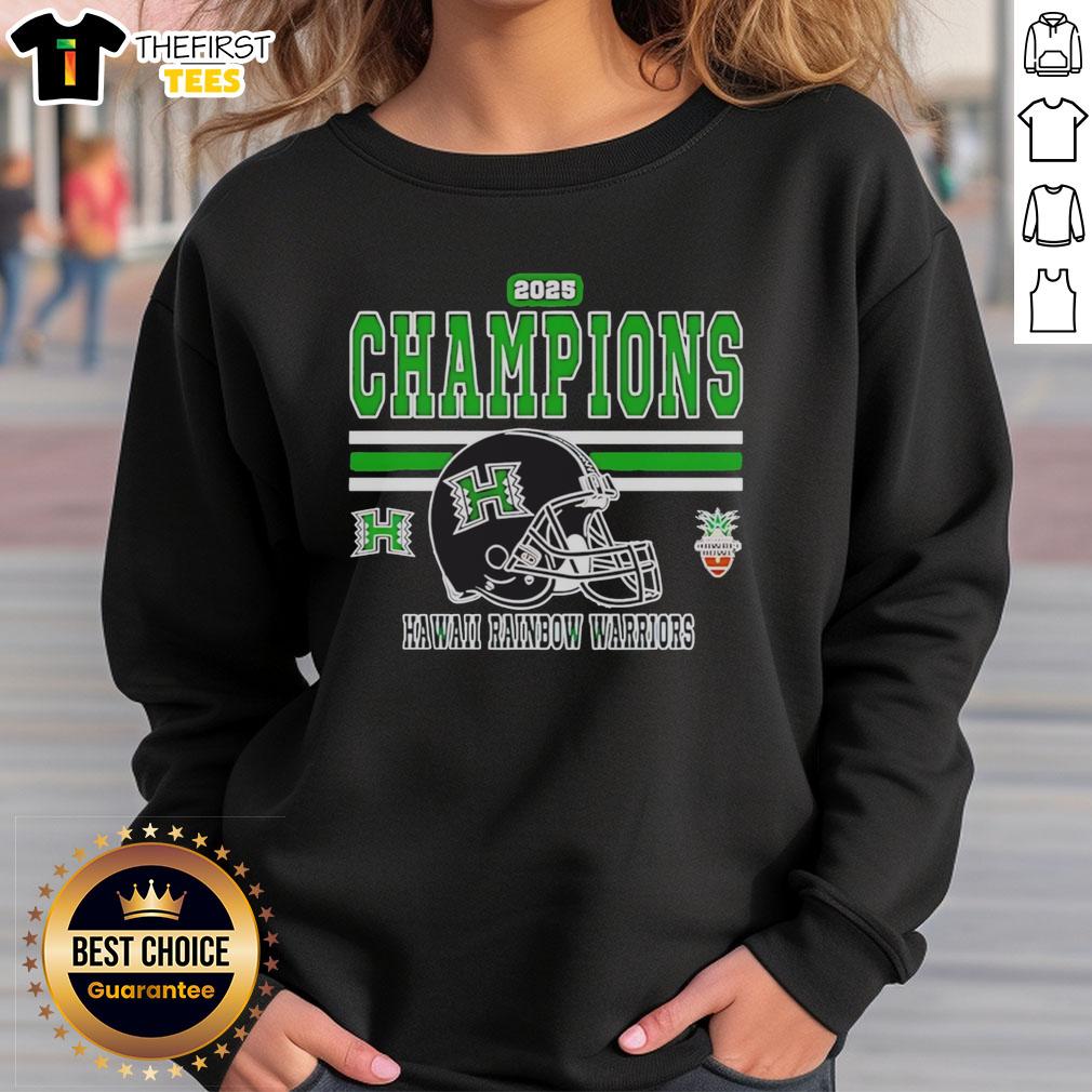 Top Hawaii Rainbow Warriors 2025 Hawaii Bowl Champions sweatshirt in vibrant colors, perfect for fans celebrating victory.