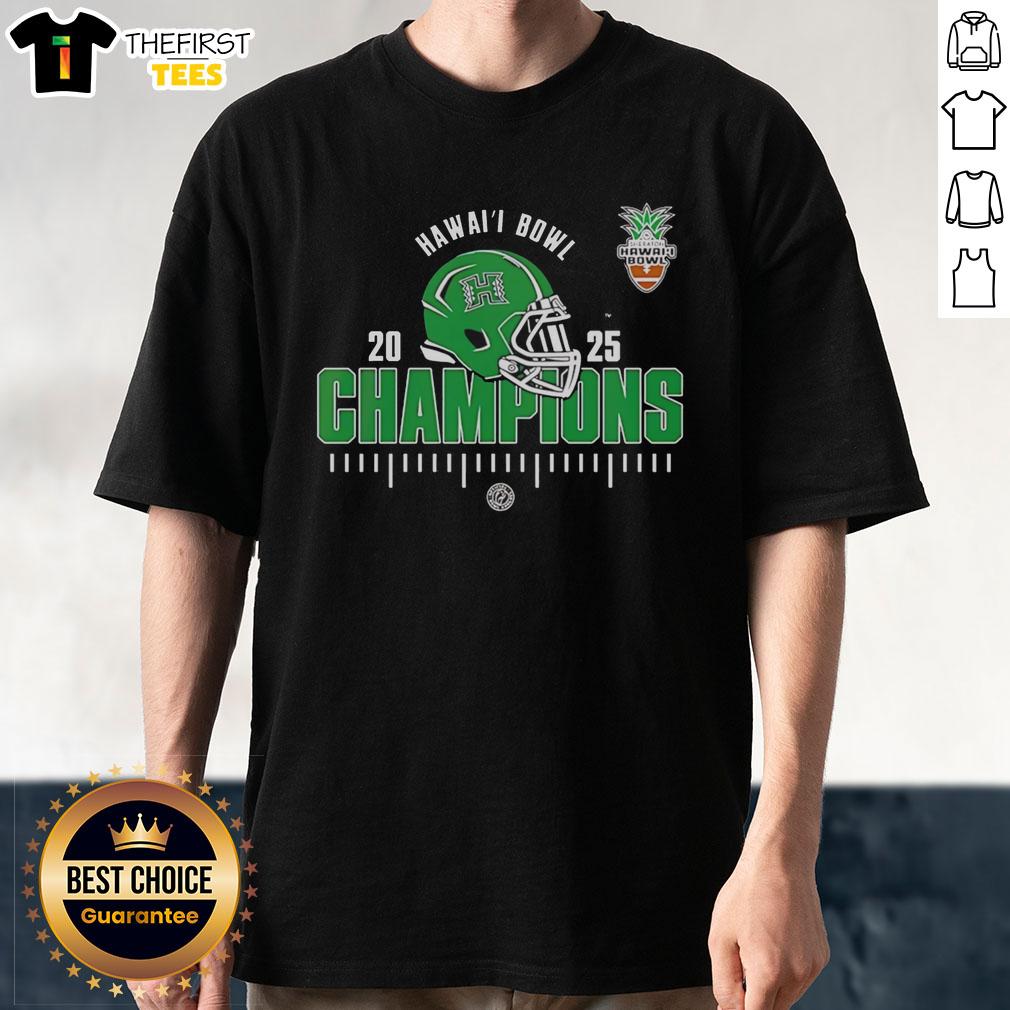 Top Hawaii Rainbow Warriors NCAA Football Hawai'i Bowl Champions 2025 T-Shirt featuring vibrant team colors and logo.