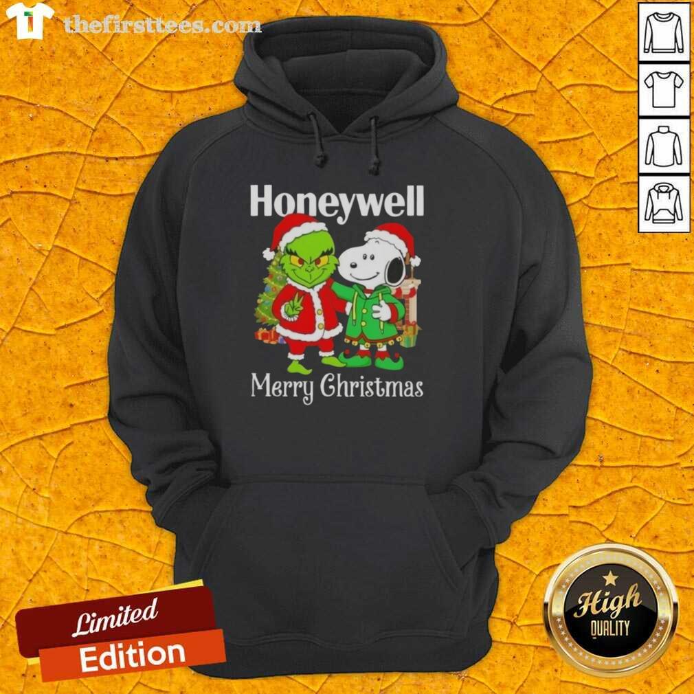 Top Honeywell X Grinch and Snoopy Merry Christmas hoodie featuring festive designs for holiday cheer and comfort.