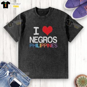 Top I Love Negros Philippines washed t-shirt in vibrant colors, perfect for showcasing your love for this beautiful island.