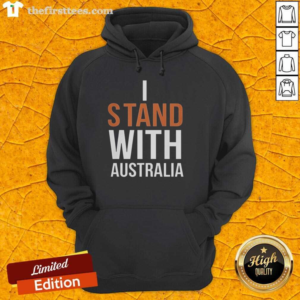 Top I Stand With Australia Pray For Bondi Australia Slogan Hoodie in vibrant colors, promoting solidarity and support.