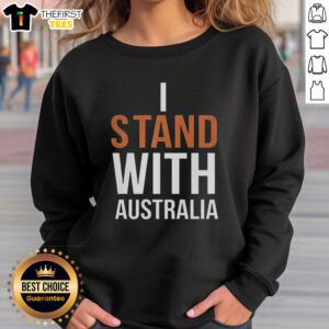 Top I Stand With Australia Pray For Bondi Australia slogan sweatshirt in a stylish design, promoting support for Australia.