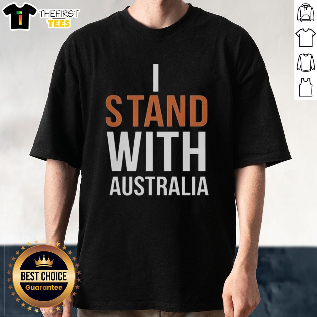 Alt Text: Top I Stand With Australia Pray For Bondi Australia slogan T-Shirt in vibrant colors, promoting solidarity and support.