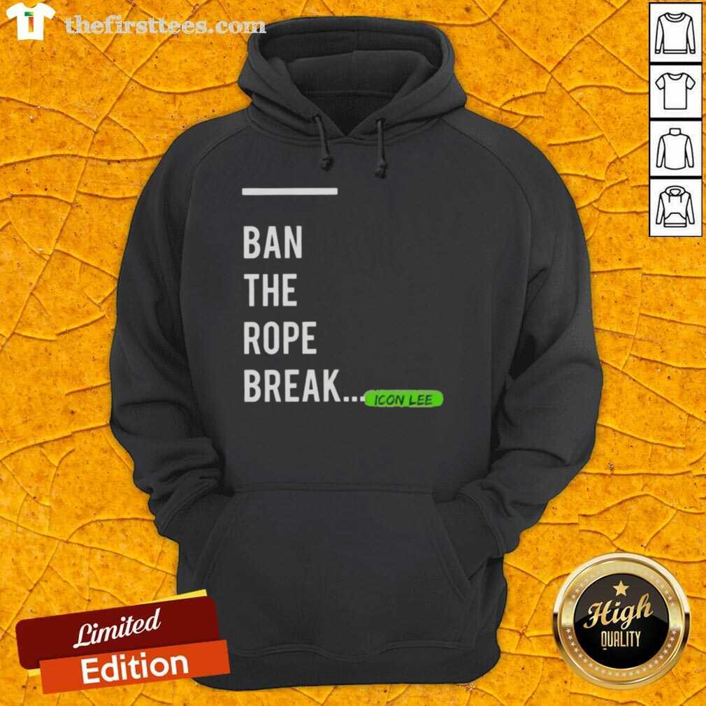 Stylish Top Icon Lee Ban The Rope Break Hoodie in black, perfect for casual wear and street style enthusiasts.