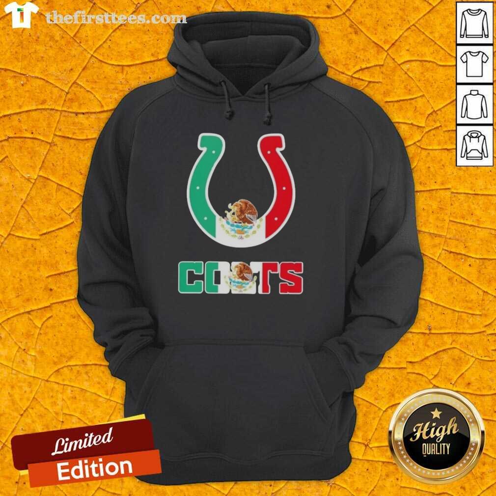 Top Indianapolis Colts football hoodie featuring a unique Mexican flag logo design for fans and collectors.