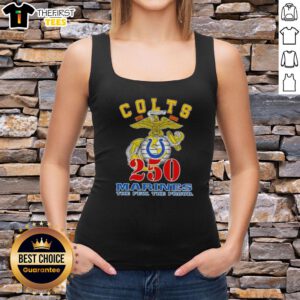 Top Indianapolis Colts X U.S.M.C 250th Birthday Celebration Tank Top showcasing team spirit and military pride.