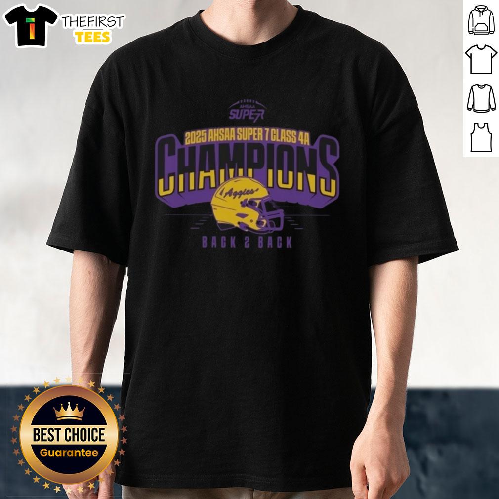 Top Jackson Aggies 2025 AHSAA Super 7 Class 4A State Champions T-Shirt featuring bold team logo and championship details.