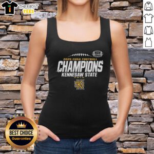 Top Kennesaw State Owls 2025 C-USA Champs tank top featuring team logo and vibrant colors for fans.