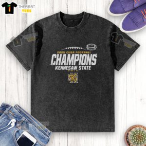 Alt Text: Top Kennesaw State Owls 2025 C-USA Champs washed t-shirt showcasing school pride and championship spirit.