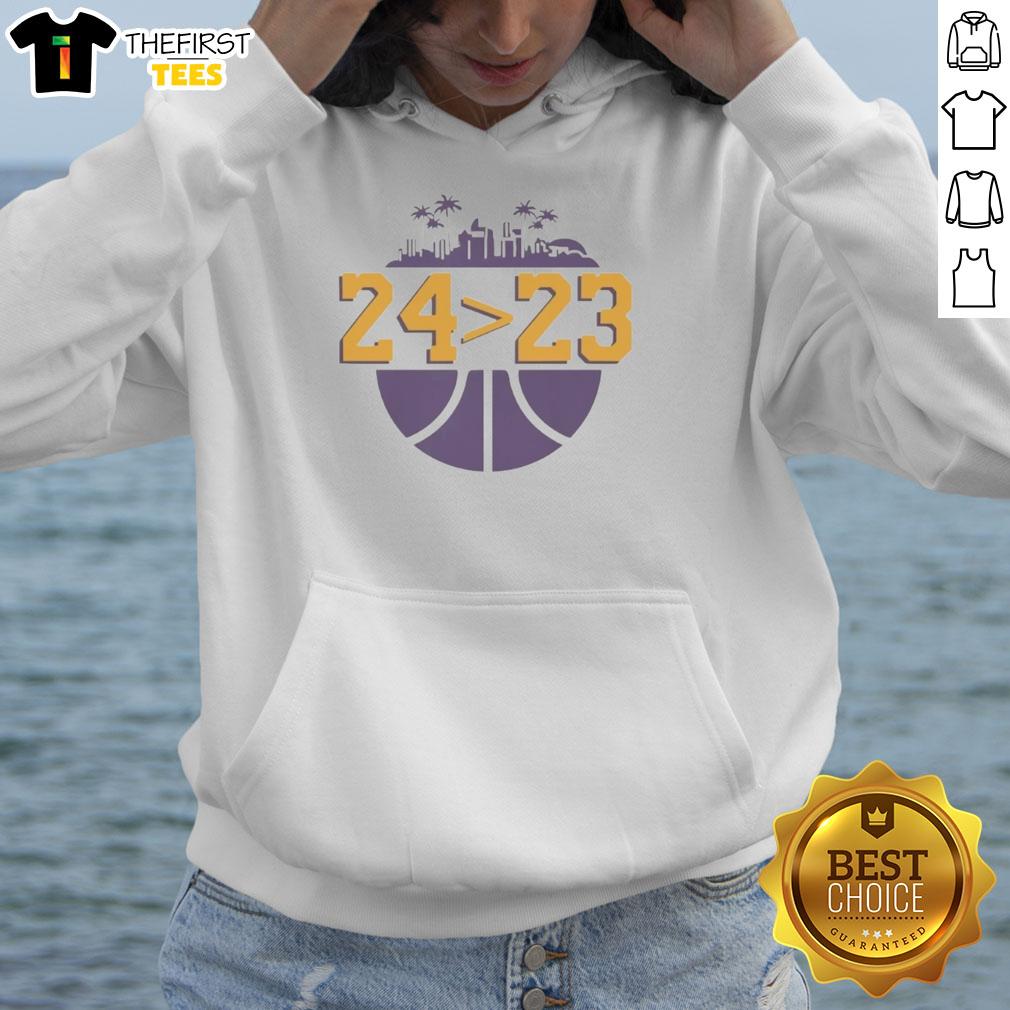 Top Los Angeles Lakers 24 over 23 hoodie featuring bold team graphics for fans and players alike.
