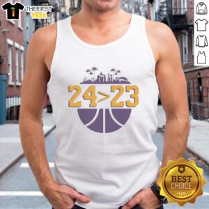 Stylish Top Los Angeles Lakers 24 over 23 tank top featuring team colors and logo, perfect for basketball fans.