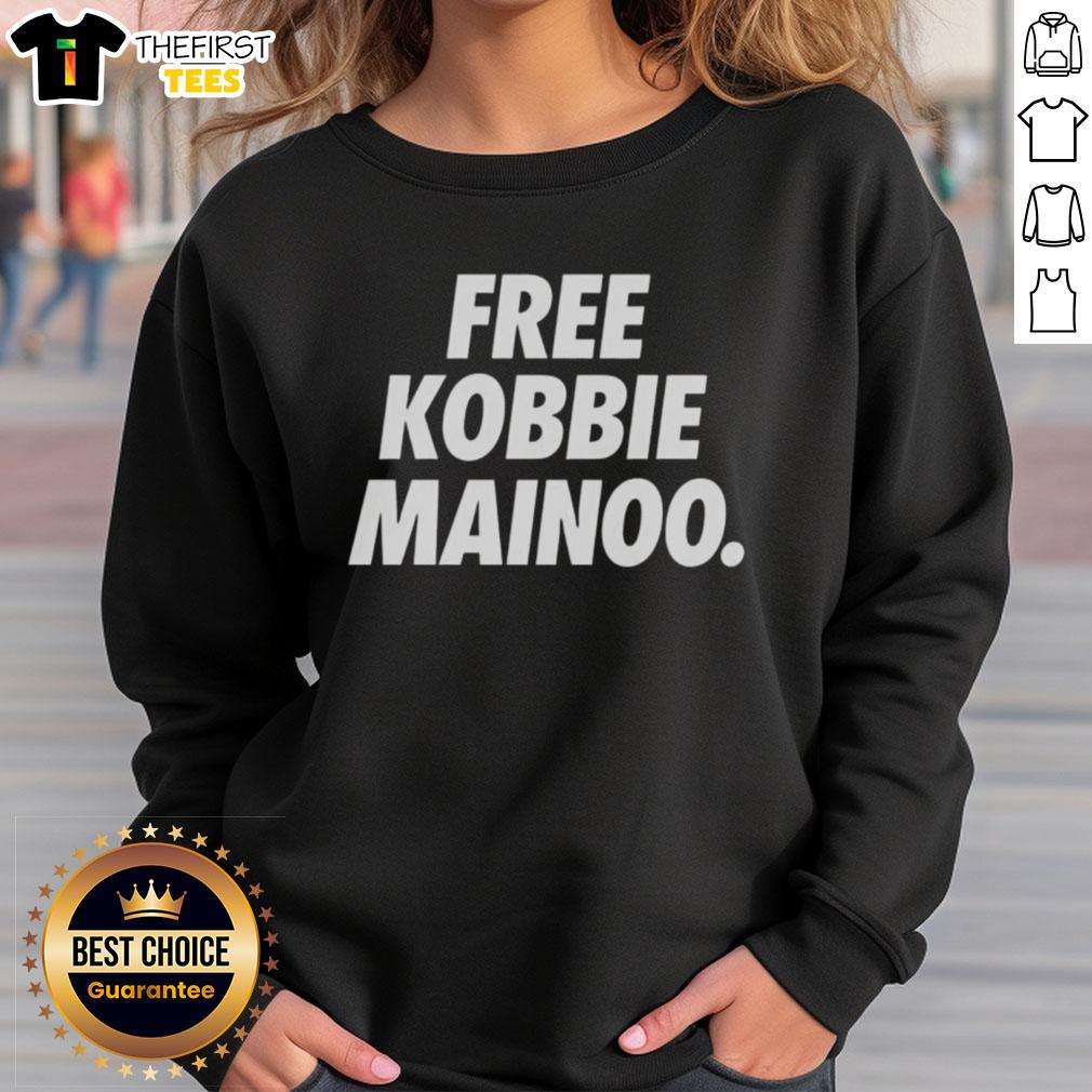 Alt Text: Top Man United Free Kobbie Mainoo Sweatshirt featuring bold logo and stylish design for fans of Manchester United.