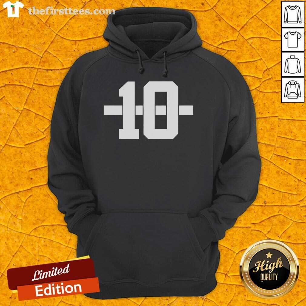 Alt Text: Top Marcel Reed Texas A&M Aggies Football Number 10 Stripe Hoodie in maroon and white, perfect for game day.