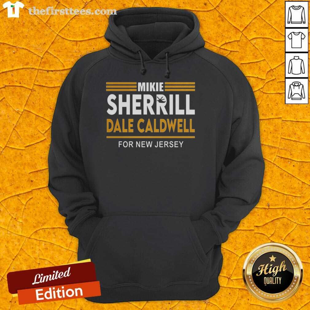 Top Mikie Sherrill Dale Caldwell New Jersey Political Stripes Hoodie featuring vibrant colors and stylish design.