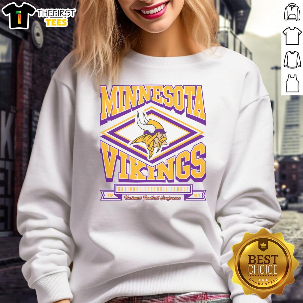 Cozy Top Minnesota Vikings heater sweatshirt in purple, perfect for game day and showing team spirit.