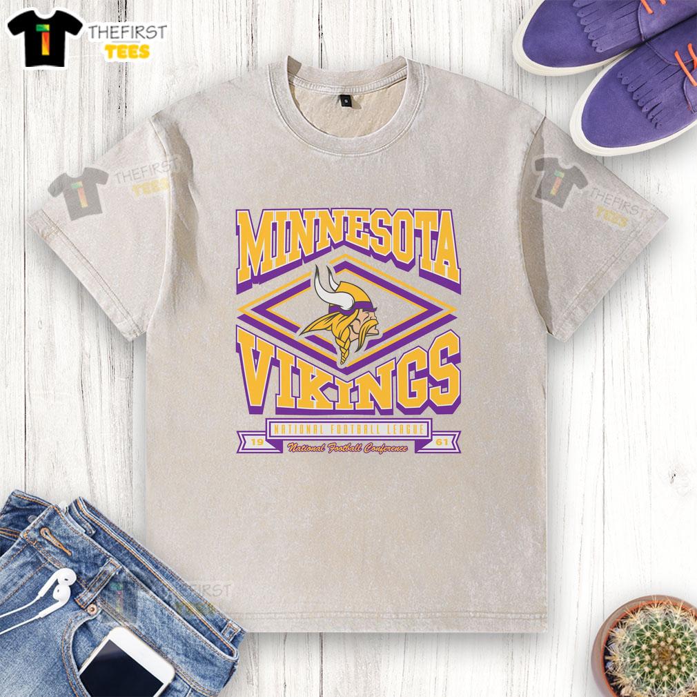 Top Minnesota Vikings Heater Washed T-Shirt featuring vibrant team colors and a comfortable, stylish fit for fans.