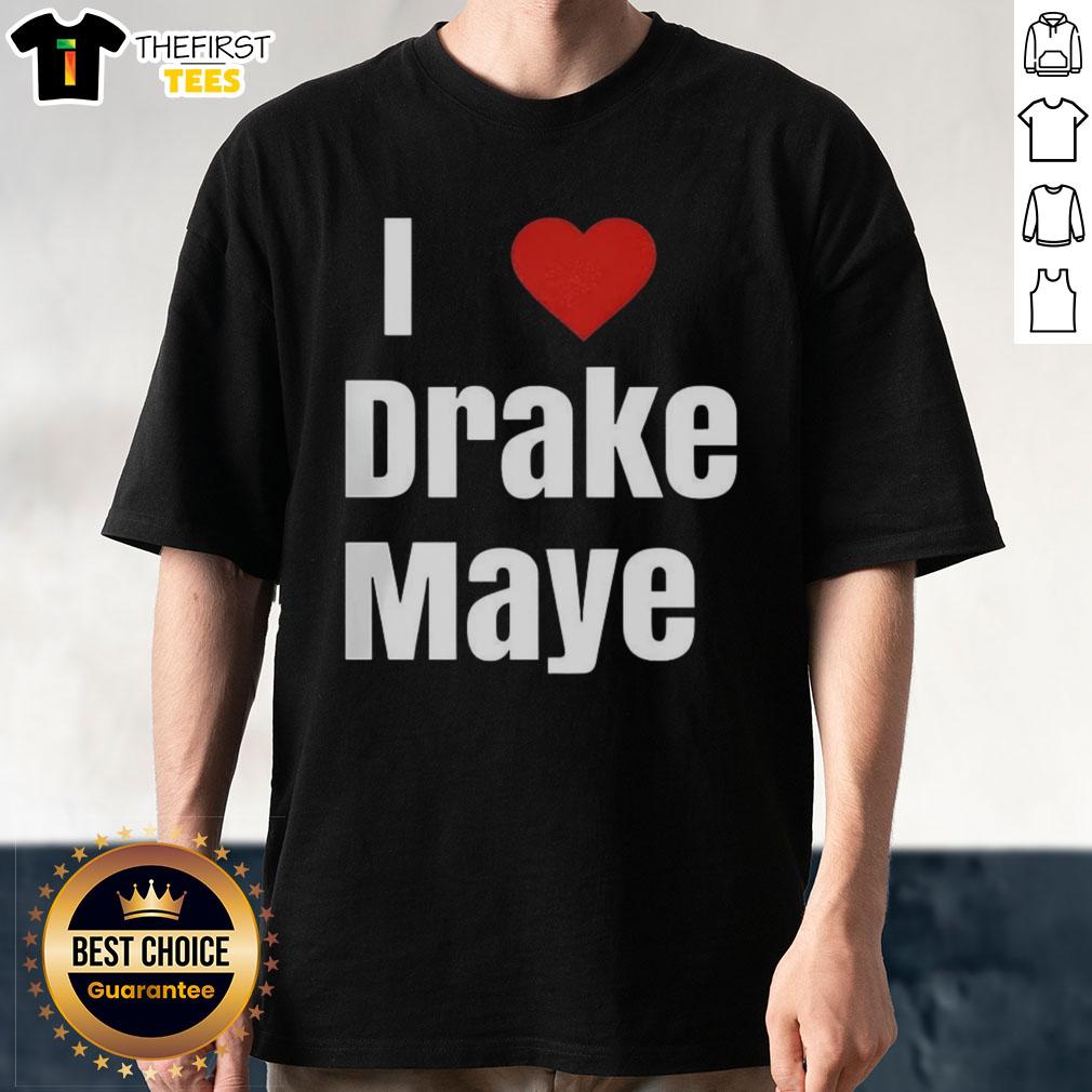 Top New England Patriots 'I Love Drake Maye' heart football lover t-shirt design featuring team colors and graphics.