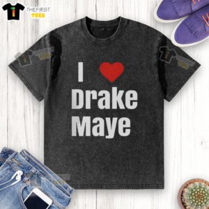 Heart design on a washed t-shirt for New England Patriots fans, featuring love for Drake Maye and football.