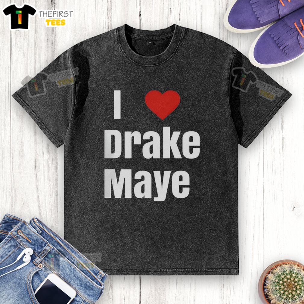 Heart design on a washed t-shirt for New England Patriots fans, featuring love for Drake Maye and football.