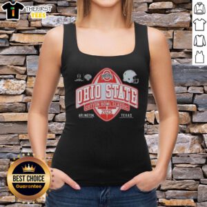 Top Ohio State Buckeyes Cotton Bowl 2025 CFP Quarterfinal black tank top featuring team logo and vibrant design.