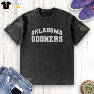 Top Oklahoma Gooners washed t-shirt featuring a stylish design, perfect for Arsenal fans and casual wear.