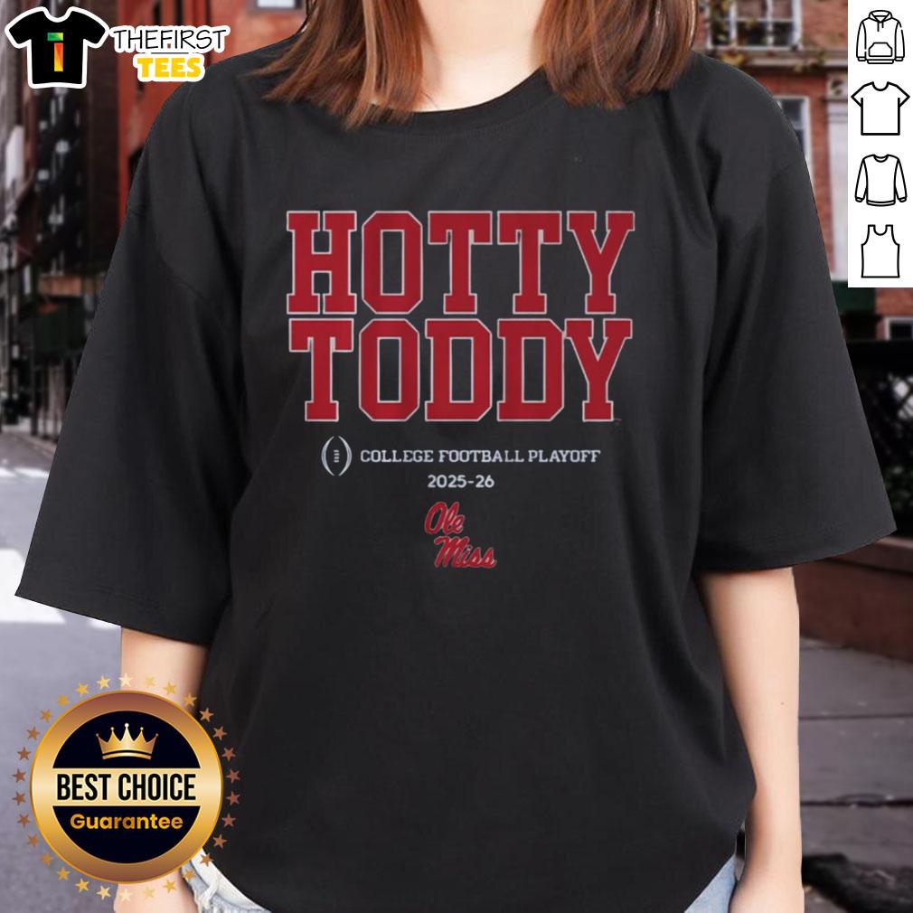 Alt Text: Top Ole Miss Football 2025 CFP Team Slogan Ladies Tee featuring bold graphics and team colors for passionate fans.