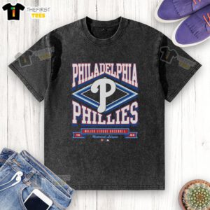 Top Philadelphia Phillies Heater Washed T-Shirt featuring team logo and vintage design for fans and collectors.