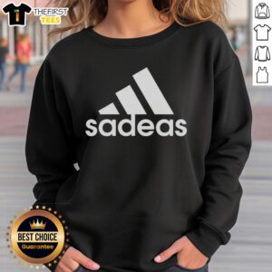 Top Sadeas Three Stripes Logo Parody Sweatshirt featuring a unique design and stylish fit for casual wear.