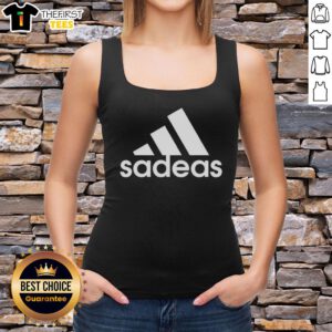 Top Sadeas Three Stripes Logo Parody Tank Top featuring a creative twist on the classic logo design.
