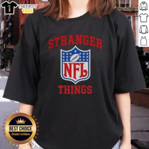 Top Stranger Things X NFL Logo Ladies Tee featuring a stylish design perfect for fans of both series and sports.
