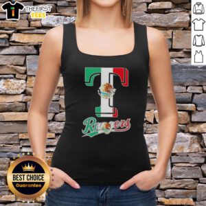 Top Texas Rangers baseball tank top featuring a vibrant Mexican flag design, perfect for fans and summer outings.