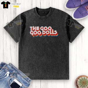 Alt Text: Neil Barrow wearing The Goo washed t-shirt from Top The Diplomat, showcasing a trendy casual style.
