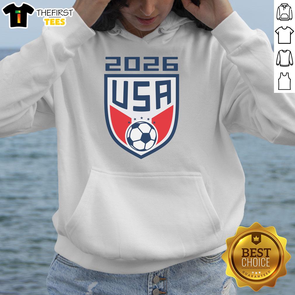 Fan gear hoodie for Top USA Player 2026 Soccer Team, featuring vibrant design and team colors perfect for supporters.