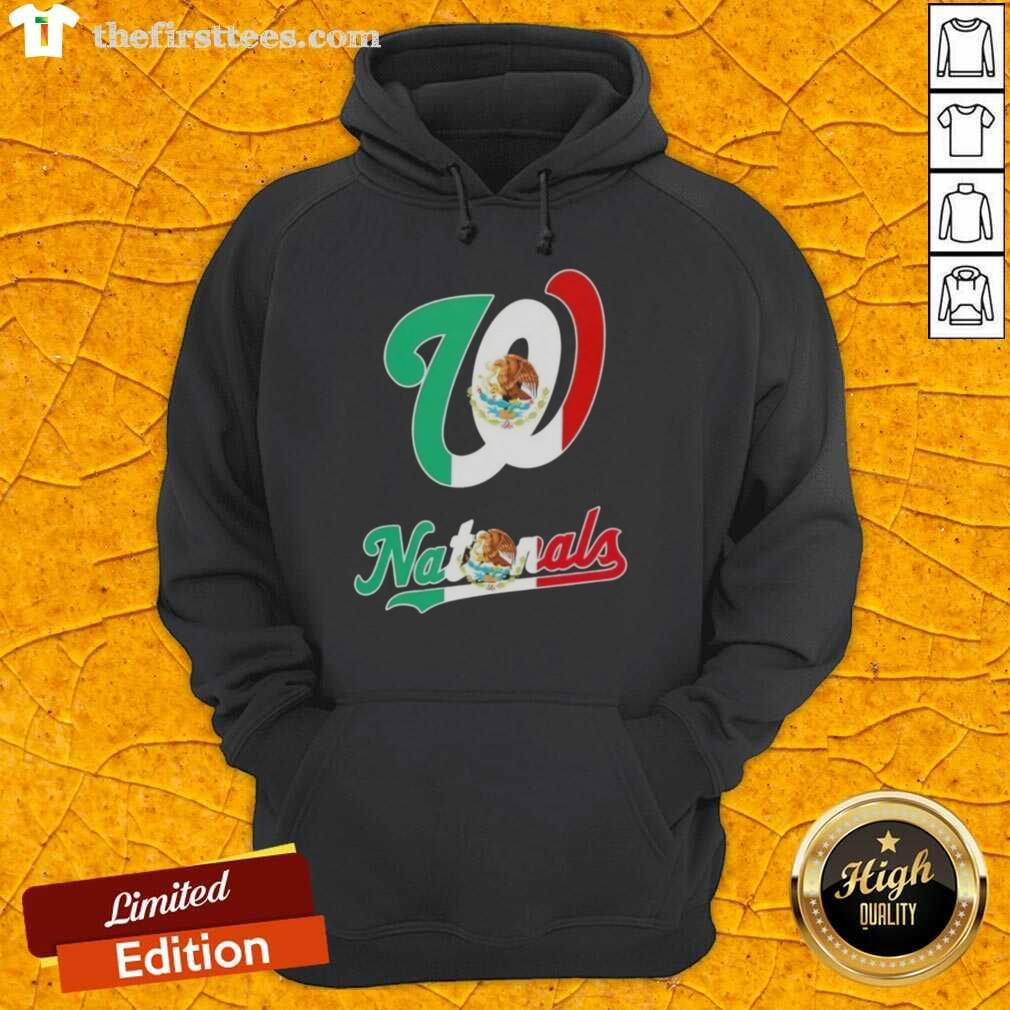 Top Washington Nationals baseball hoodie featuring a vibrant Mexican flag design, perfect for fans and style enthusiasts.