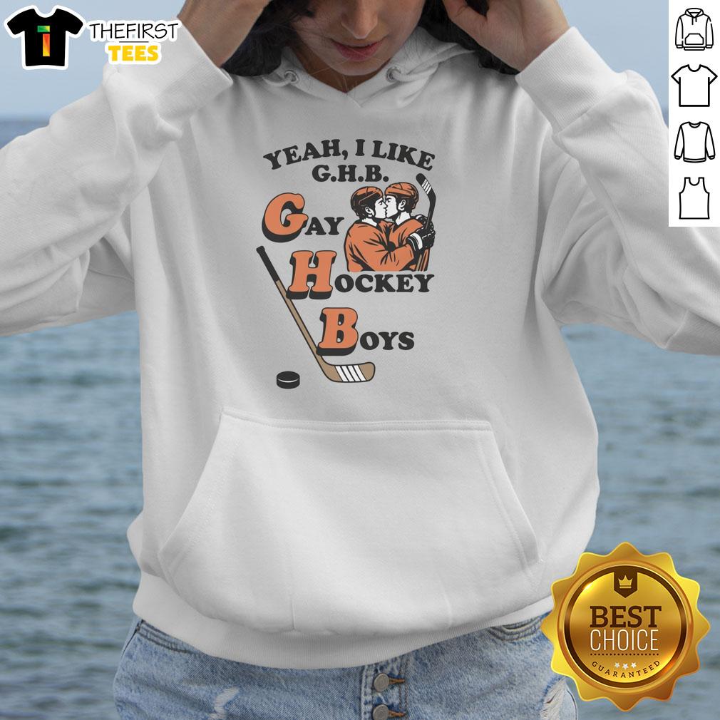 Top Yeah I Like G.H.B. Gay Hockey Boys Hoodie featuring bold graphics and vibrant colors for hockey enthusiasts.
