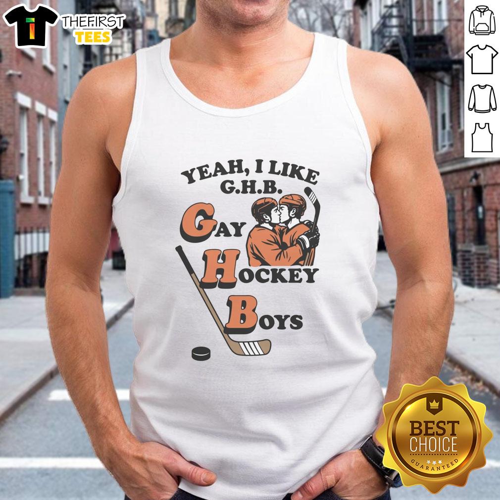 Top-Yeah-I-Like-G.H.B. Gay Hockey Boys tank top featuring vibrant colors and fun graphic design for LGBTQ+ hockey fans.