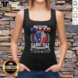 Alt Text: Texans tank top with 'My Heart and Soul Belongs to Texans' design, perfect for game day in Texas.