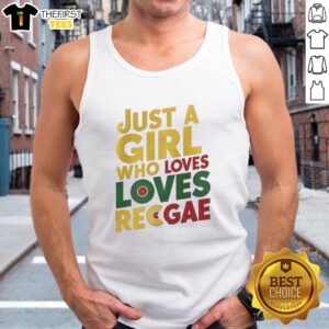 Awesome just a girl who loves reggae tank top featuring vibrant colors and bold typography, perfect for summer outfits.
