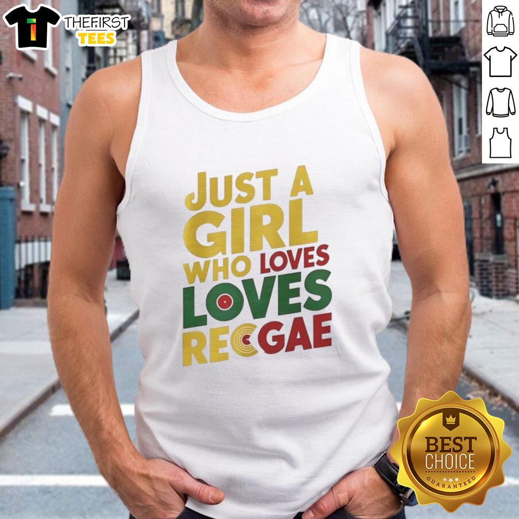 Awesome just a girl who loves reggae tank top featuring vibrant colors and bold typography, perfect for summer outfits.