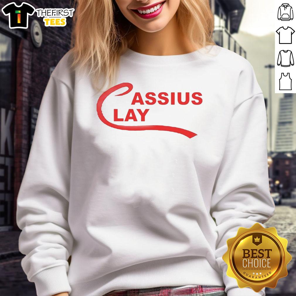 Funny Cassius Clay Muhammad Ali sweatshirt featuring a playful graphic and vibrant colors, perfect for boxing fans.