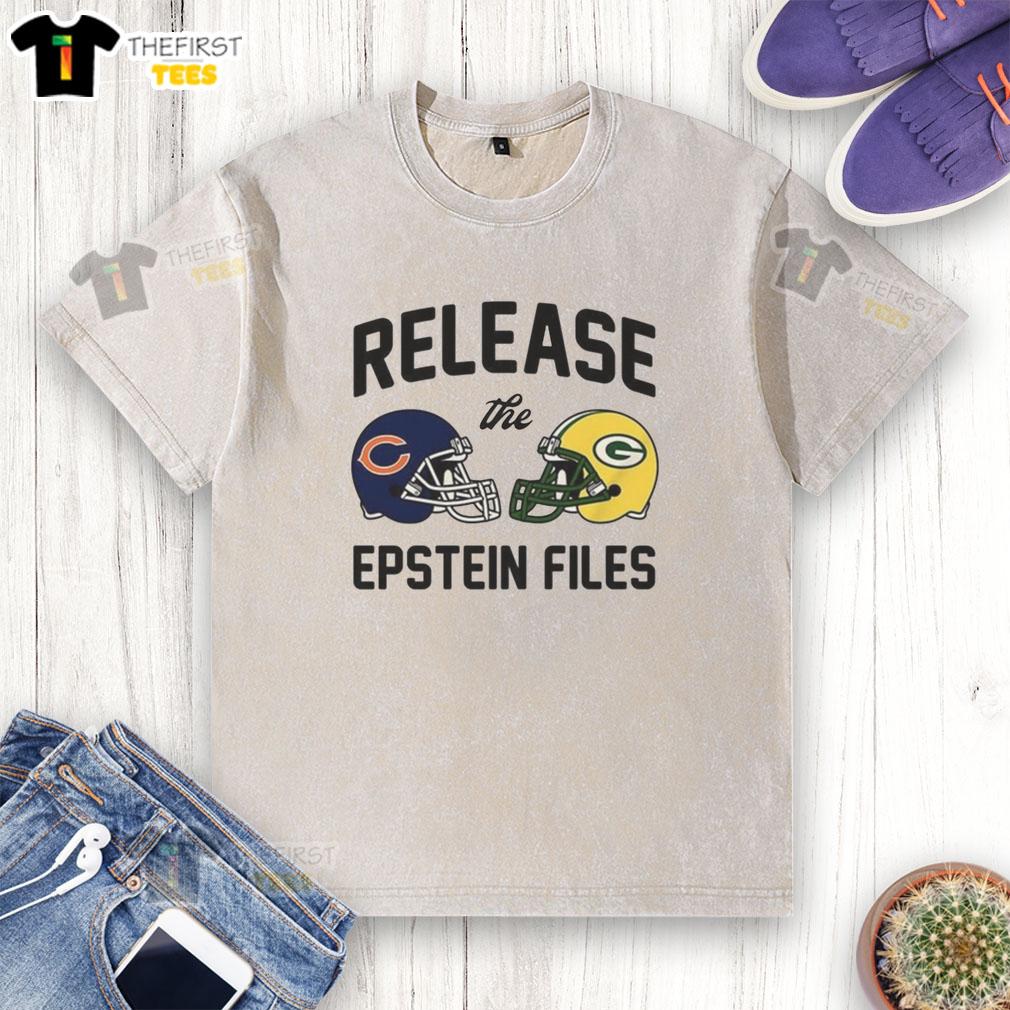 Good Chicago Bears vs Green Bay Packers Release The Epstein Files washed t-shirt featuring bold graphic design.