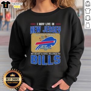 Buffalo Bills football flag sweatshirt showcasing team pride, perfect for game day in New Jersey.