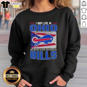 Cozy sweatshirt featuring Buffalo Bills football flag, perfect for game day in Ohio. Show your team spirit!
