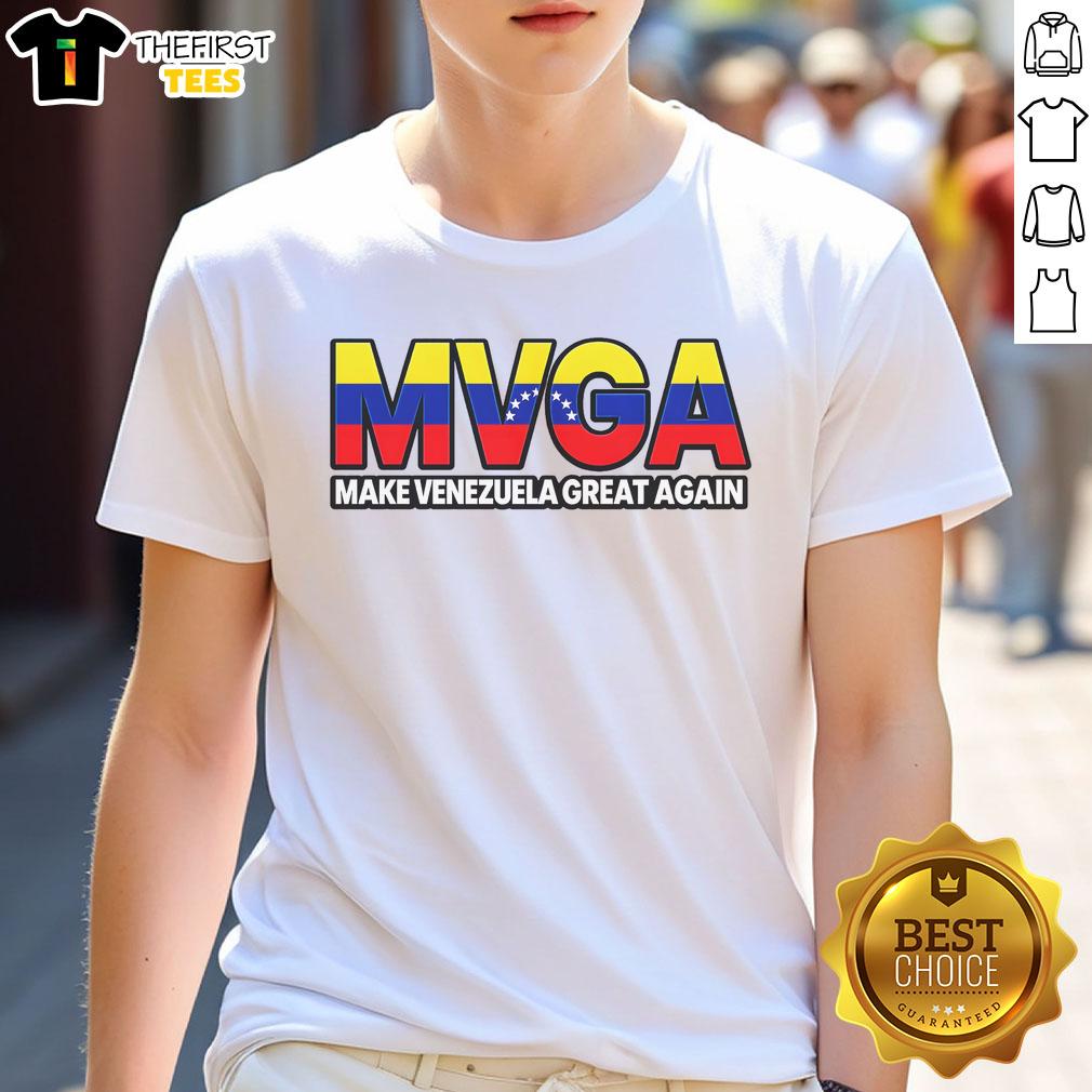 Hot Mvga Make Venezuela Great Again T-Shirt featuring bold graphics and vibrant colors, perfect for expressing patriotism.