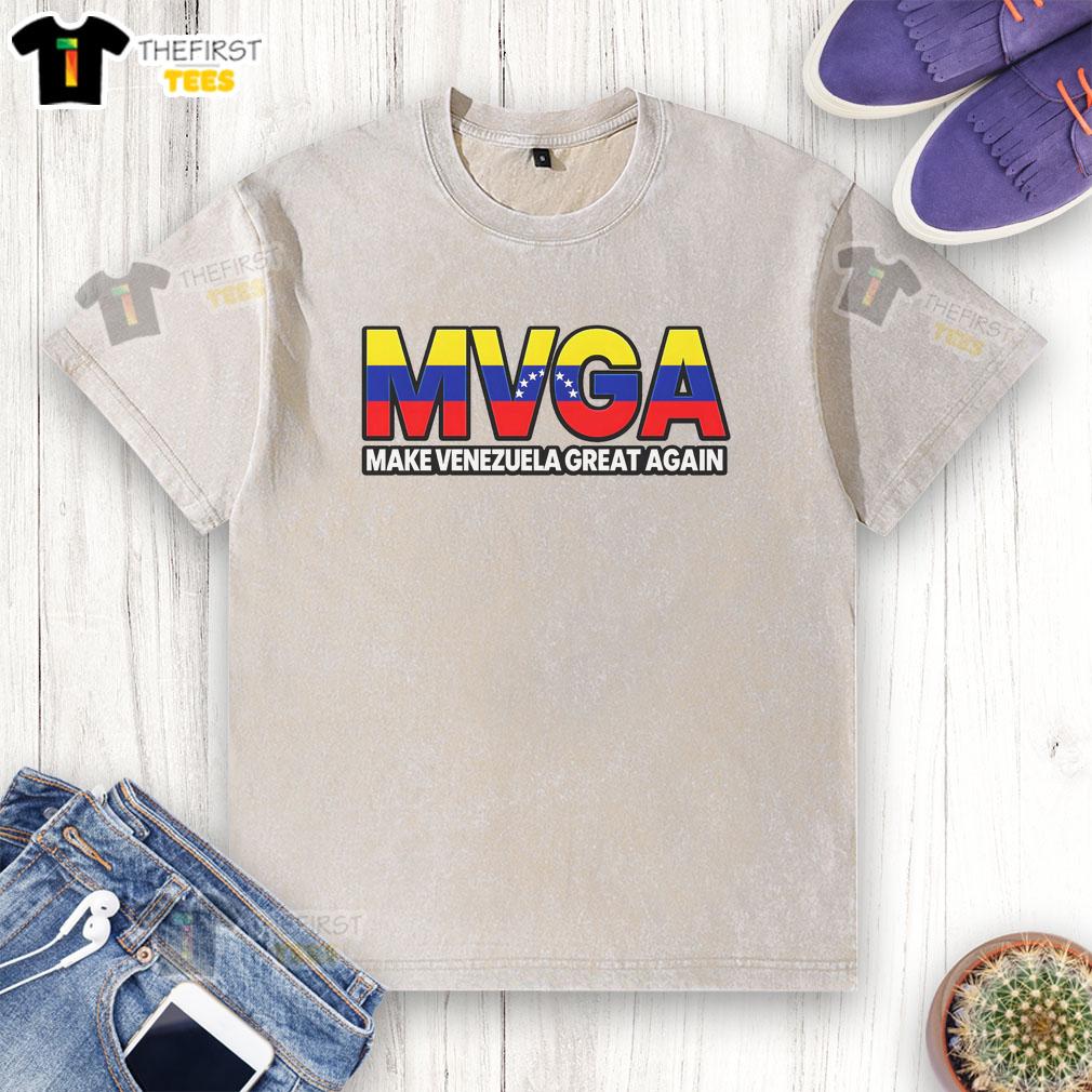 Hot MVGA Make Venezuela Great Again washed t-shirt, featuring a trendy design and comfortable fit for casual wear.