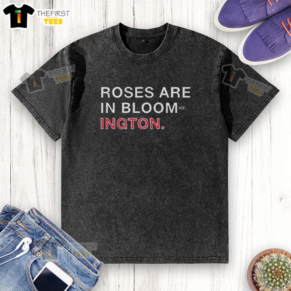 Hot Roses in Bloomington, Indiana for Hoosiers Football Rose Bowl 2025 on a washed t-shirt, showcasing team spirit.