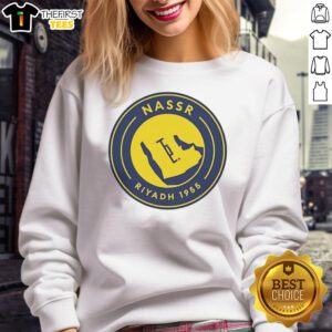 Official Al Nassr 1955 logo sweatshirt featuring vibrant colors and a stylish design for fans of the football club.